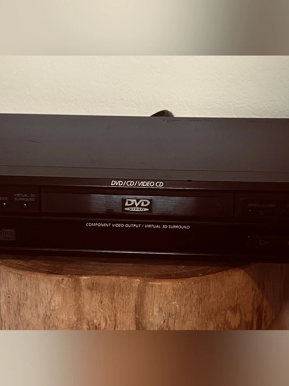 Vintage Sony Black DVD Player with DVD/CD/Video CD Playback